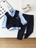 col chemise gentilhomme + pantalon droite décontractée