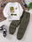 T-shirt à col rond imprimé ours pour jeunes garçons et pantalon cargo