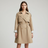 Trench Coat Gabardine Femme - Manteau Doublé Taille Élastique